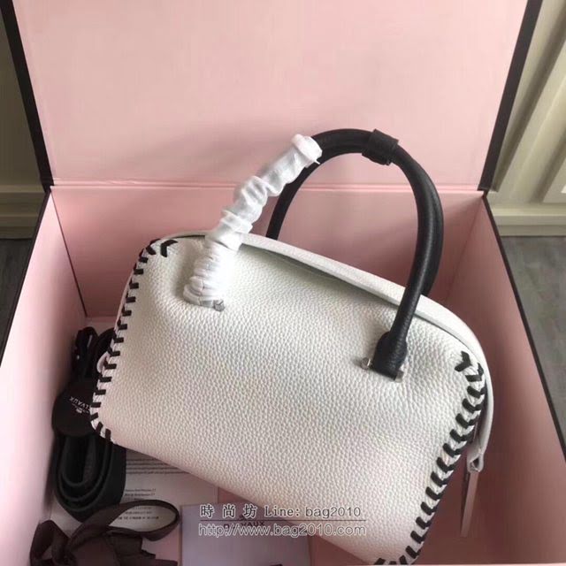 DELVAUX女包 Delvau單肩斜挎包 半手工Cool box 中號 德爾沃女手提包 手拎包 白色編織  fcs1202